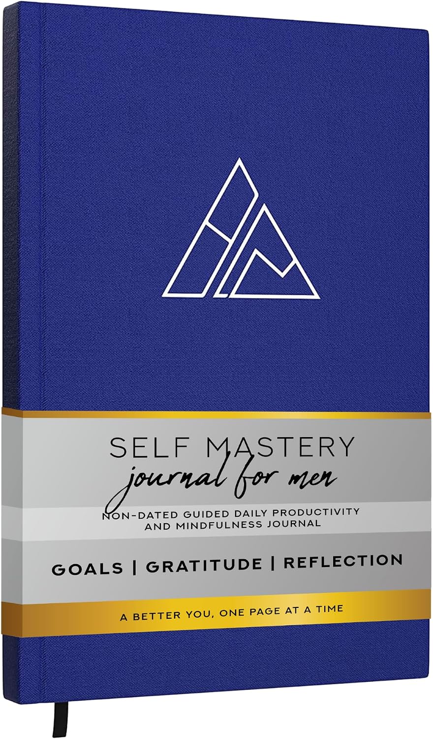 Self-Mastery Journal for Men with Prompts - 13 Week Guided Gratitude Journal - 5 Minute Journal - Reflection Manifestation Journals for Mindfulness - Self Care Journal - Goal Journal for Women & Men